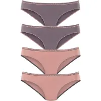 LASCANA Cueca cinzento / rosa escurecido
