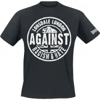 Lonsdale Camisa 'Against Racism' preto / branco