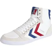 Hummel Sapatilha de desporto 'Slimmer Stadil' azul real / greige / vermelho fogo / branco