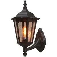 Konstsmide Firenze candeeiro de parede exterior, preto, casquilho superior, 48 cm