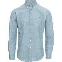 Ralph Lauren para homem. 710548538001 Camisa de cambraia azul de ajuste fino (S), Casual, Algodão, Denim, Manga comprida