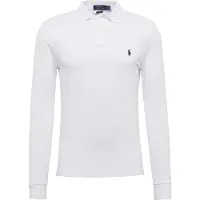 Ralph Lauren para homem. 710681126001 Pólo branco de manga comprida em piqué Slim Fit, branco (S), Casual, Algodão