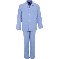 Ralph Lauren Pijama comprido azul claro / branco