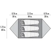 MSR - Tendas caminhada/trekking - Mutha Hubba NX Gray para Unissexo - Branco