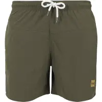 Urban Classics Calções de banho 'Block Swim' cáqui