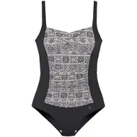 LASCANA Fato de banho modelador preto / branco