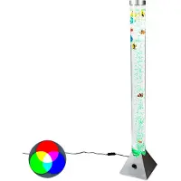 JUST LIGHT Coluna de água Ava com LEDs e peixes, altura 120cm