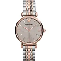Giorgio Armani AR 1840 Relógio de Senhora Cinzento com Pulseira Rosa e Prateada