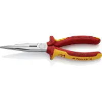 Knipex 2616200 VDE, alicate semi-redondo com gume, 200 mm