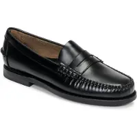 Sebago para mulher. 7001530 Mocassins clássicos em pele Dan preto (39), Couro, Plano, 1 a 3cm, Nenhum, Casual, Sapatos de Festa