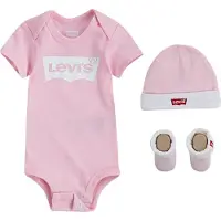Levi's Kids Macacão/Body 'Classic' cor-de-rosa / branco