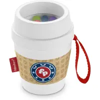 Fisher Price Chocalhos para xícara de café com mordedor 2 em 1, unissex, 3+ meses
