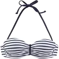 Venice beach Top de biquíni navy / branco