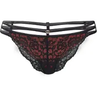 LASCANA Cueca 'Brief' vermelho / preto