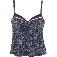 LASCANA Top de tankini navy / arando / branco