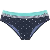 LASCANA Cueca biquíni 'Monroe LC' turquesa / azul noturno / branco
