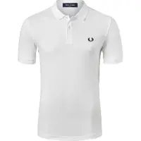 Fred perry para homem. M6000 Polo liso branco (XXL), Casual, Algodão, Manga curta