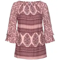 LASCANA Blusa mistura de cores / rosa escurecido