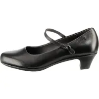 Camper para mulher. 20202-088 Helena sapato de couro preto altura baixa das rodas: 4,5cm (40), 3 a 5cm, Fivela, Casual