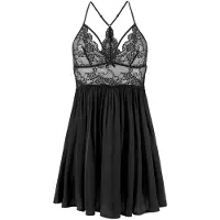 LASCANA Camisa de noite preto