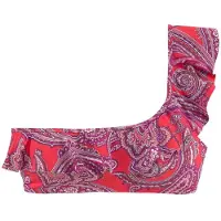 LASCANA Top de biquíni roxo / alperce / vermelho / branco