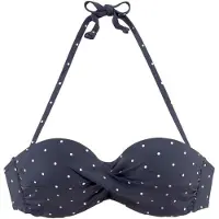 LASCANA Top de biquíni 'Sparkel' navy