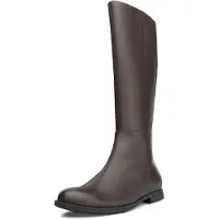 Camper para mulher. K400451-003 Mil botas de couro castanho (36), Marrom, 1 a 3cm, Zíper, Casual