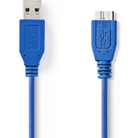 Nedis Ccgp61500bu50 Cabo Usb 3.2 Gen 1 Usb-a M-micro-b M 5gbs Niquelado 5 M