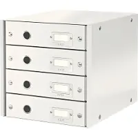 Leitz Gavetas arrumação 6049 WOW | Branco metalizado | 4 gavetas