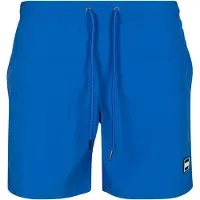 Urban Classics Calções de banho azul cobalto / preto / branco