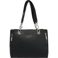 GUESS , Corrente G, bolsa de tecido, preta, feminina