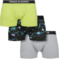 Urban Classics Boxers azul / azul noturno / amarelo / cinzento