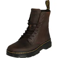 Dr. Martens Bota com atacadores 'Combs' castanho escuro / amarelo