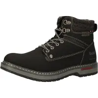 Dockers Botas com atacadores cinzento escuro / preto