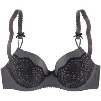 LASCANA Soutien 'Aurora' cinzento / preto