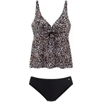 LASCANA Tankini castanho / preto / branco