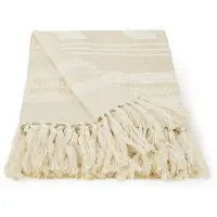 Malagoon Mantas Craft offwhite throw (NEW) - Branco - 125x150 cm