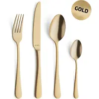 Amefa Austin 1410 conjunto de talheres 24-peças, mate ouro