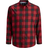 Jack & Jones Camisa De Manga Comprida Gingham Plus Size