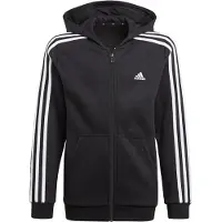 Adidas Sweat-shirt carapuço B 3S FZ HD rapazes - Preto - 4 / 5 ans