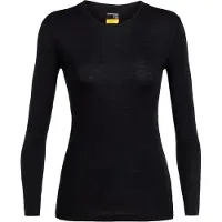 Icebreaker - Primeiras camadas mulher - W Merino 175 Everyday LS Crewe Black para Mulher - Tamanho M - Preto