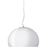 Kartell Candeeiro suspenso FL/Y, branco brilhante, Ø 52 cm