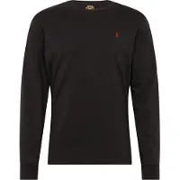 Ralph Lauren para homem. 710671468001 Camiseta de malha jersey Custom Slim Fit preto (XL), Casual, Algodão, Manga comprida