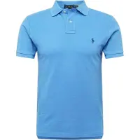 Ralph Lauren para homem. 710795080015 Polo piquê Slim Fit azul (S), Casual, Algodão, Manga curta
