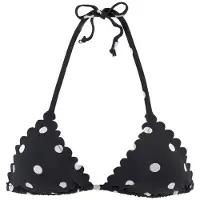 LASCANA Top de biquíni preto / branco