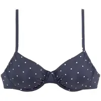 LASCANA Top de biquíni 'Sparkel' navy / branco