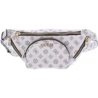 GUESS , Utility Vibe, pochete de tecido, branca, para mulheres
