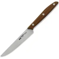 Due Cigni 1896, 2C1003DNO faca para bife serrilhada 11 cm, madeira de nogueira