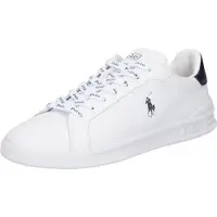 Ralph Lauren para homem. 809829824003 Tênis de couro Heritage Court II da Marinha (39), Branco, Plano, Cordão, Casual