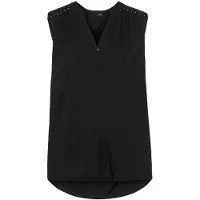 LASCANA Blusa 'Silver Stud' preto